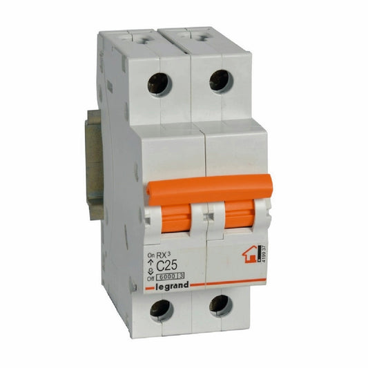 LEGRAND-Magnetotérmico Rx³ - 2P - 230/400 V~ - 25A - Curva C [SON-419937]