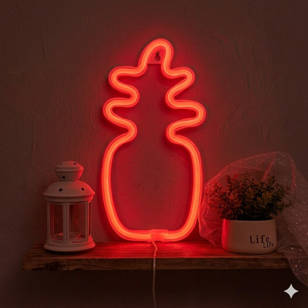 Letrero Neón LED Piña – Luz Decorativa 12V