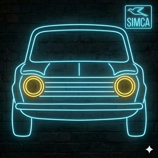 Letrero Luminoso de Neón LED, Diseño Clásico inspirado en coches clasicos