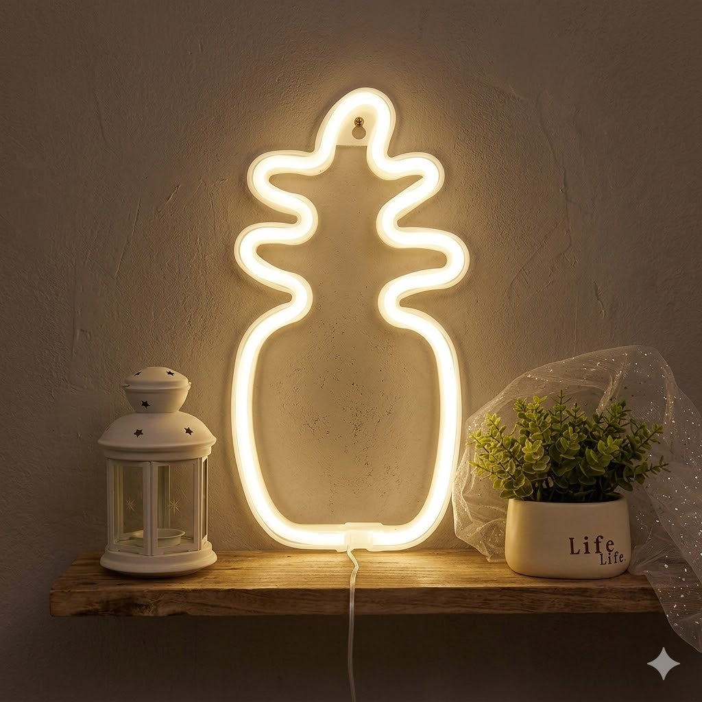 Letrero Neón LED Piña – Luz Decorativa 12V