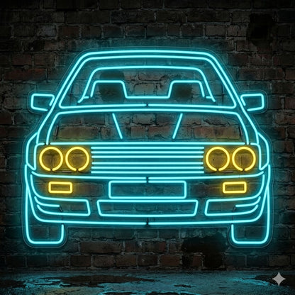 Letrero Luminoso de Neón LED, Diseño inspirado en coches clasicos