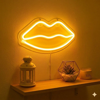 Letrero Neón LED Labios – Luz Decorativa 12V