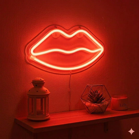 Letrero Neón LED Labios – Luz Decorativa 12V