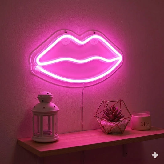 Letrero Neón LED Labios – Luz Decorativa 12V