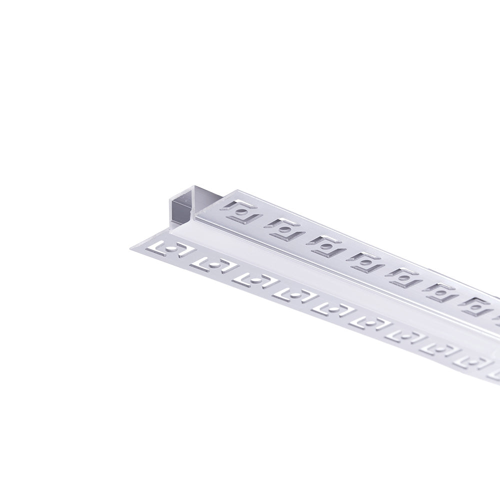 Perfíl de Aluminio para Empotrar Escayola/Pladur Tira Led 9mm  - 1M